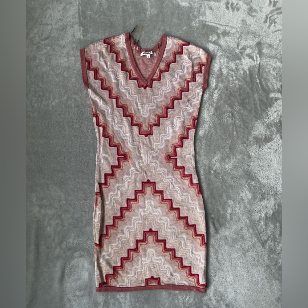 Missoni for Target Chevron Mini Dress - Burgundy and Beige